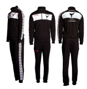 Tracksuit in black-white from all sides